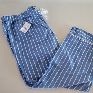 J Crew Womens Blue Striped Pajama Pants Size Large #AS448 NWT